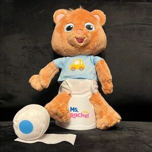 Ms. Rachel Potty Time with Bean, 11" Plush Teddy Bear, Toddler Toys